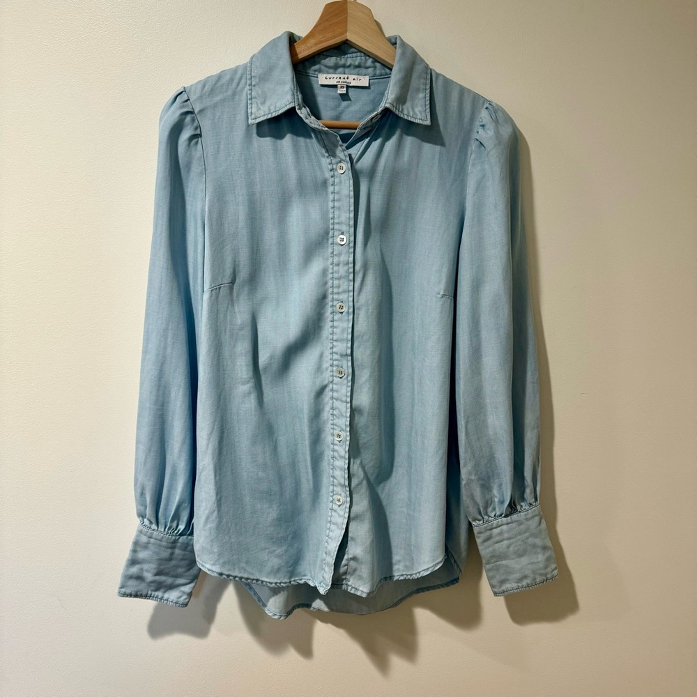 Current Air Anthropologie Puff Sleeve XS Button Down